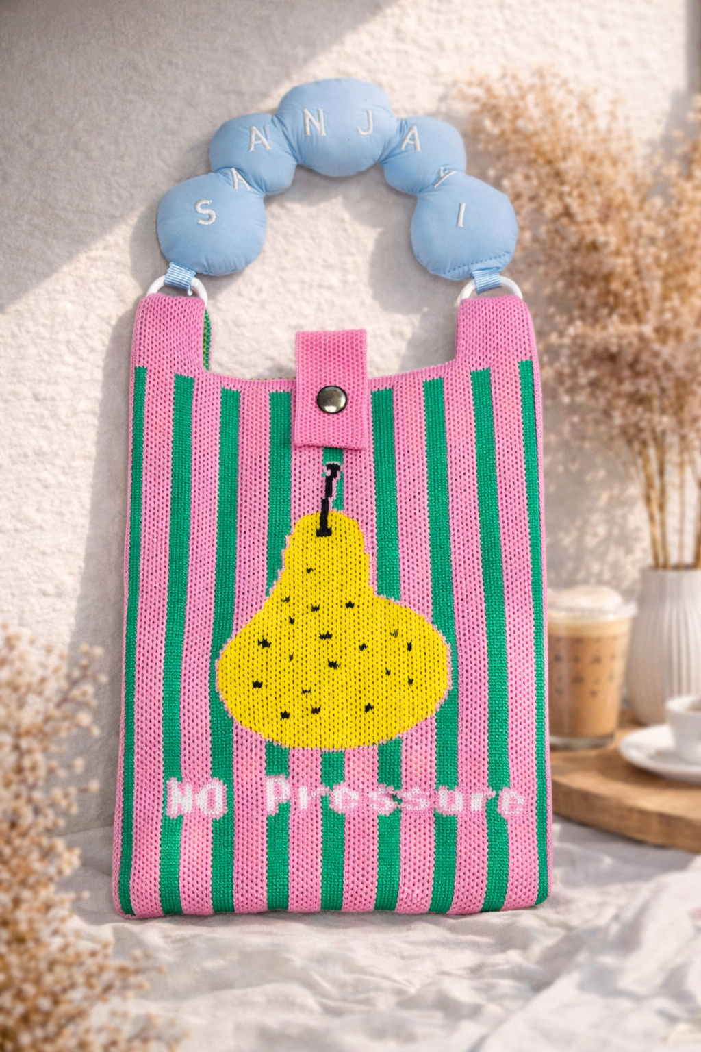 Korean Aesthetic Knitted Sling Bag