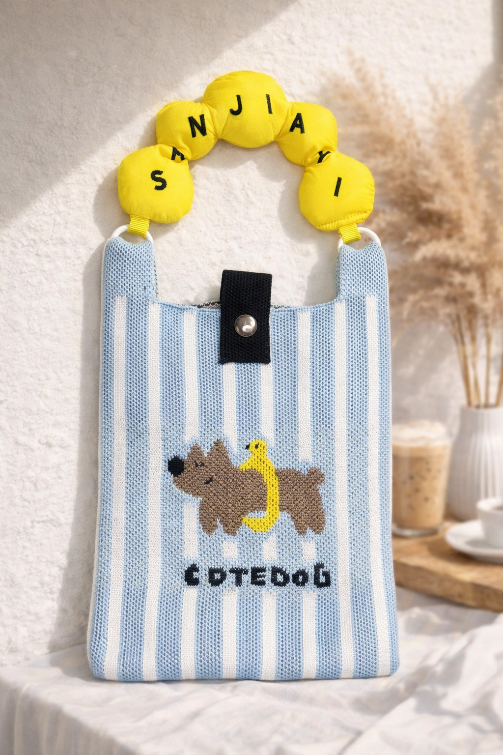 Korean Aesthetic Knitted Sling Bag