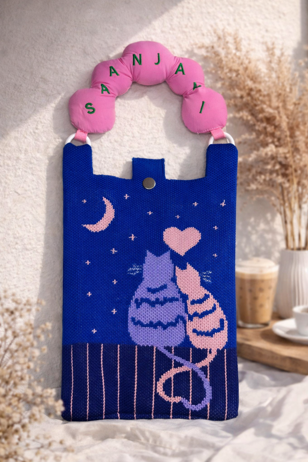 Korean Aesthetic Knitted Sling Bag