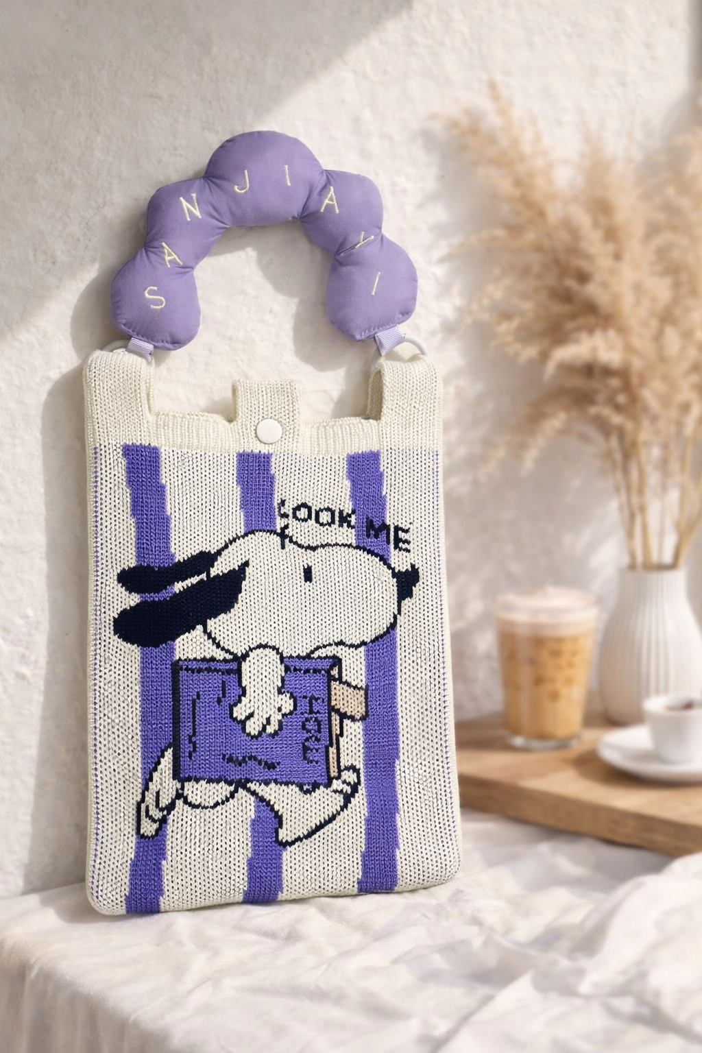 Korean Aesthetic Knitted Sling Bag
