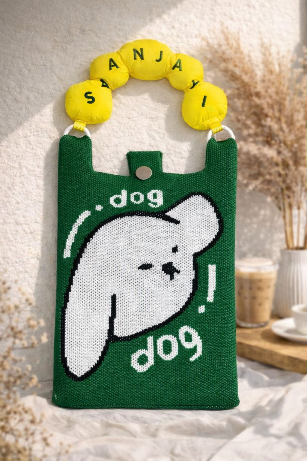 Korean Aesthetic Knitted Sling Bag